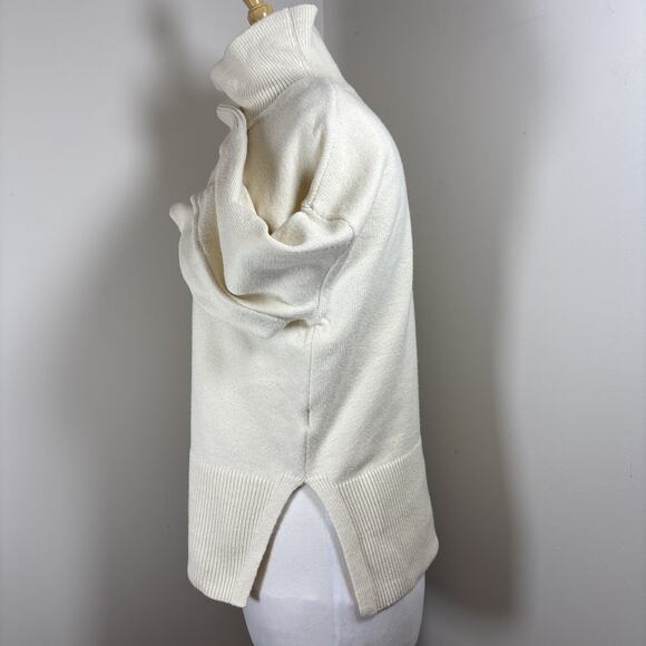 Banana Republic Funnel Neck Wide Sleeve Wool Blend Oversize Minimalist Sweater S - Picture 3 of 10